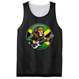 Jamaica Rastafarian Lion Guitar Jamaican Rasta Souvenir 2024 Mesh Reversible Basketball Jersey Tank