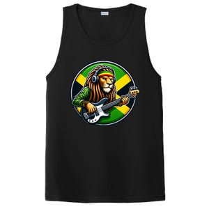 Jamaica Rastafarian Lion Guitar Jamaican Rasta Souvenir 2024 PosiCharge Competitor Tank