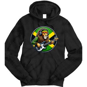 Jamaica Rastafarian Lion Guitar Jamaican Rasta Souvenir 2024 Tie Dye Hoodie