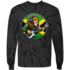 Jamaica Rastafarian Lion Guitar Jamaican Rasta Souvenir 2024 Tie-Dye Long Sleeve Shirt