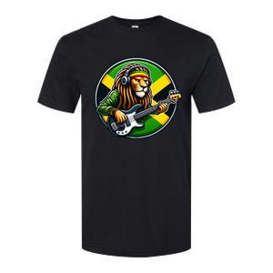 Jamaica Rastafarian Lion Guitar Jamaican Rasta Souvenir 2024 Softstyle CVC T-Shirt