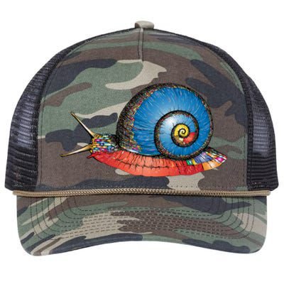 Just Really Like Snails Snail Lover Great Gift Retro Rope Trucker Hat Cap