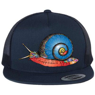 Just Really Like Snails Snail Lover Great Gift Flat Bill Trucker Hat