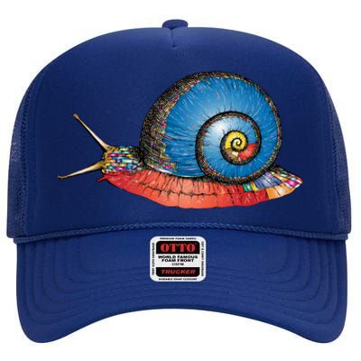 Just Really Like Snails Snail Lover Great Gift High Crown Mesh Back Trucker Hat