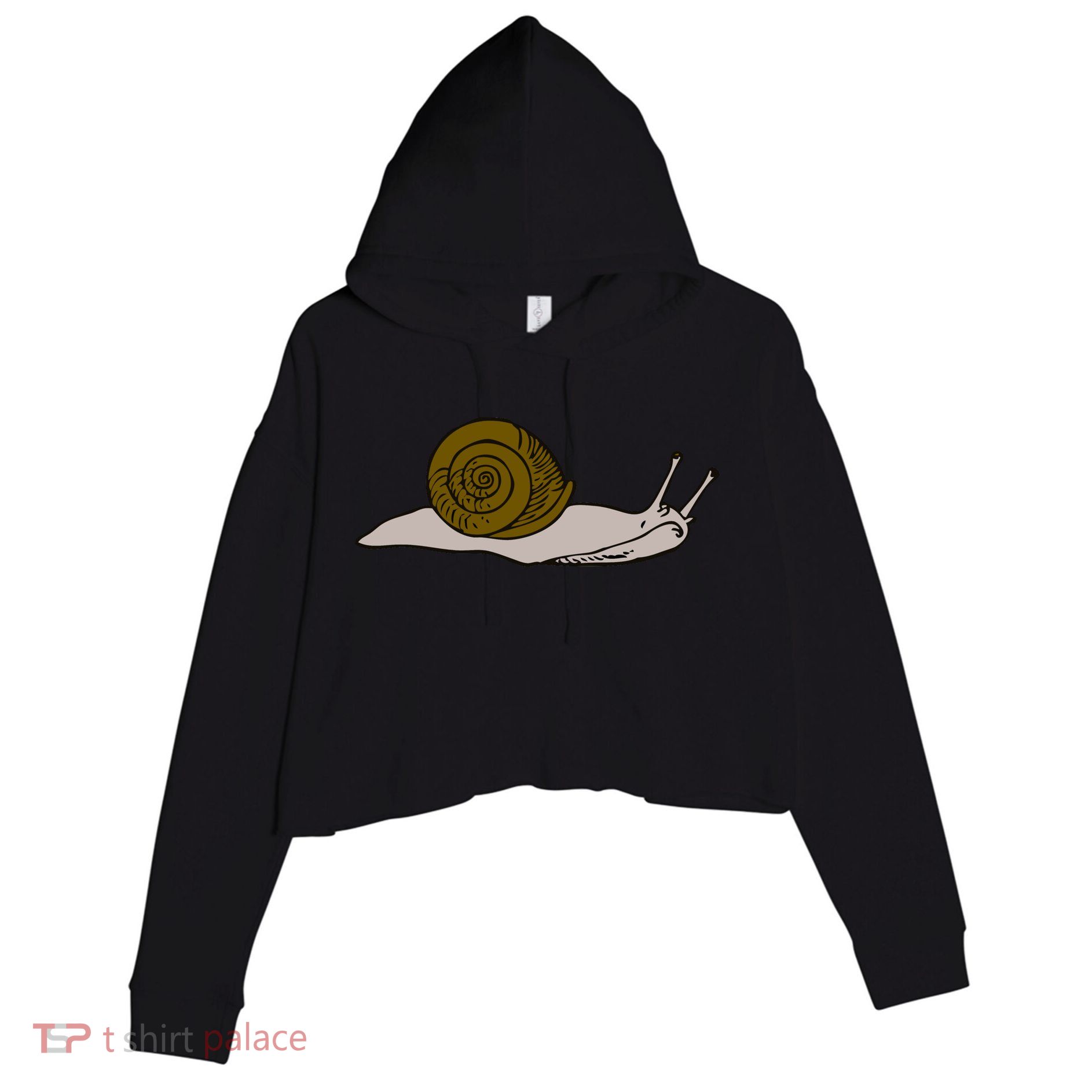Just Really Like Snails Snail Lover Gift Crop Fleece Hoodie