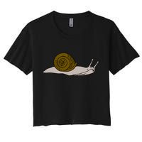 Just Really Like Snails Snail Lover Gift Women's Crop Top Tee