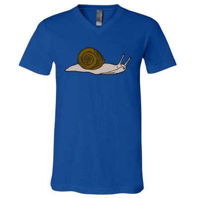 Just Really Like Snails Snail Lover Gift V-Neck T-Shirt