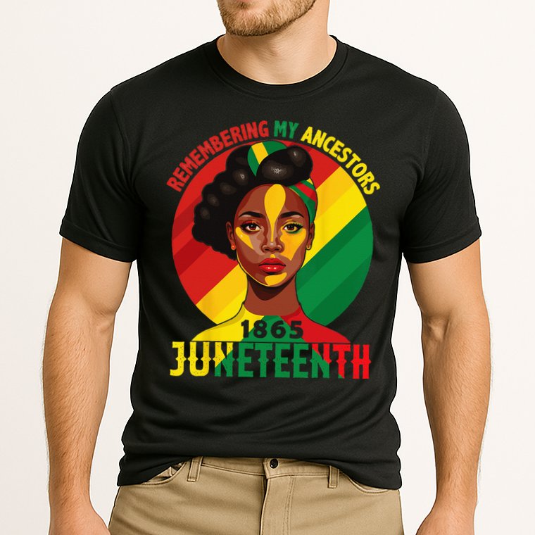 Juneteenth Remebering My Ancestors Black Performance Shirt