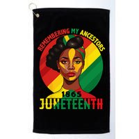 Juneteenth Remebering My Ancestors Black Golf Towel