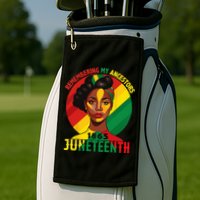 Juneteenth Remebering My Ancestors Black Golf Towel