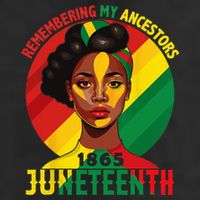 Juneteenth Remebering My Ancestors Black Golf Towel