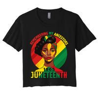 Juneteenth Remebering My Ancestors Black Women's Crop Top Tee