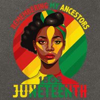Juneteenth Remebering My Ancestors Black Cotton Canvas Backpack