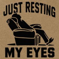 Just Resting My Eyes Dad Recliner Fathers Im Not Sleeping Cotton Canvas Backpack