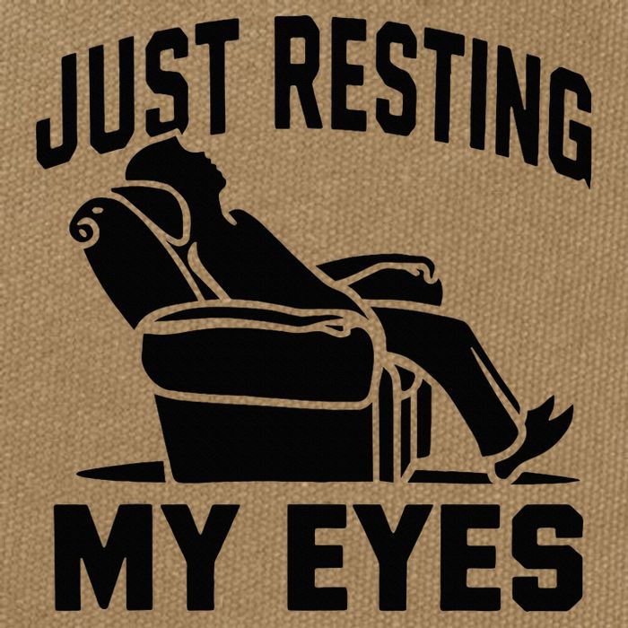 Just Resting My Eyes Dad Recliner Fathers Im Not Sleeping Cotton Canvas Backpack