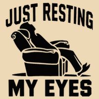 Just Resting My Eyes Dad Recliner Fathers Im Not Sleeping Drawstring Bag