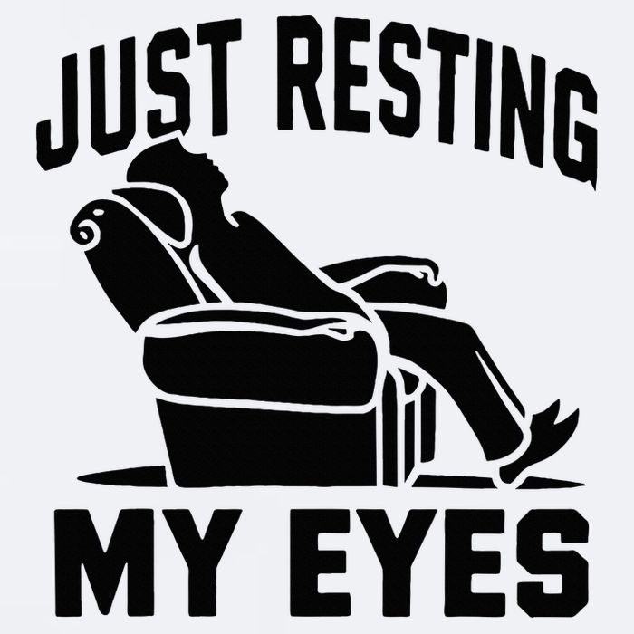 Just Resting My Eyes Dad Recliner Fathers Im Not Sleeping Sueded Cloud Jersey T-Shirt