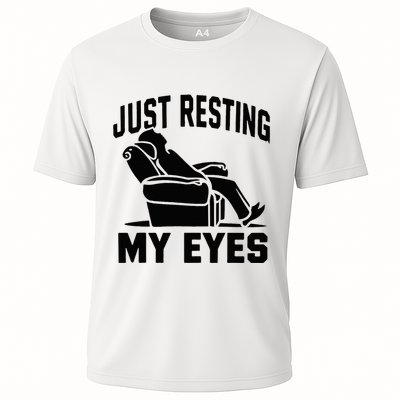 Just Resting My Eyes Dad Recliner Fathers Im Not Sleeping Performance Shirt