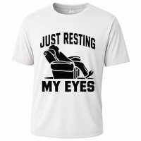 Just Resting My Eyes Dad Recliner Fathers Im Not Sleeping Performance Shirt