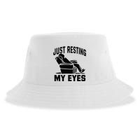 Just Resting My Eyes Dad Recliner Fathers Im Not Sleeping Sustainable Bucket Hat