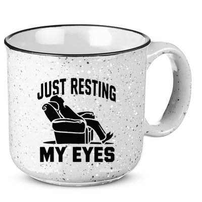 Just Resting My Eyes Dad Recliner Fathers Im Not Sleeping 15oz Campfire Ceramic Mug