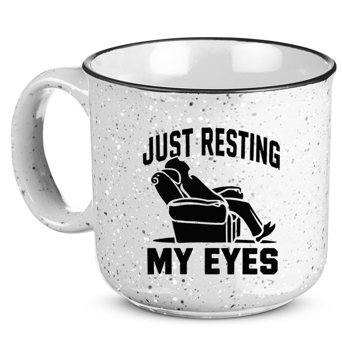 Just Resting My Eyes Dad Recliner Fathers Im Not Sleeping 15oz Campfire Ceramic Mug