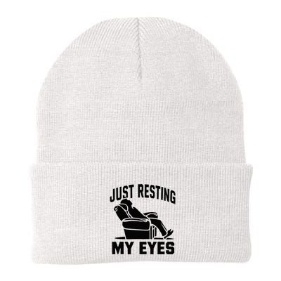 Just Resting My Eyes Dad Recliner Fathers Im Not Sleeping Beanie