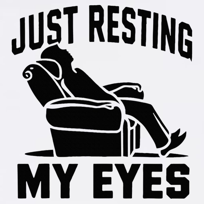 Just Resting My Eyes Dad Recliner Fathers Im Not Sleeping Cooling Performance Long Sleeve Crew
