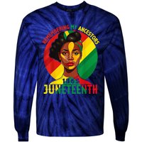 Juneteenth Remebering My Ancestors Black Tie-Dye Long Sleeve Shirt