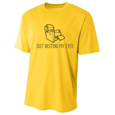 Just Resting My Eyes Funny Dad  Funny FatherS Day Performance Sprint T-Shirt