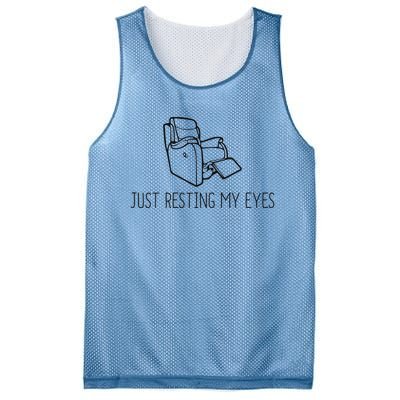 Just Resting My Eyes Funny Dad  Funny FatherS Day Mesh Reversible Basketball Jersey Tank