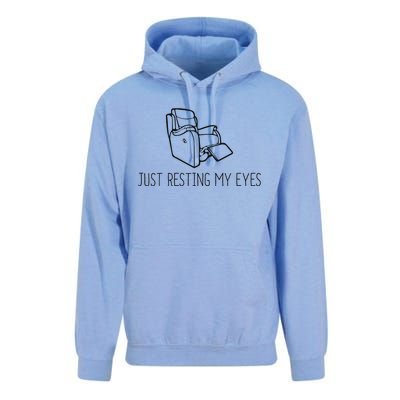 Just Resting My Eyes Funny Dad  Funny FatherS Day Unisex Surf Hoodie