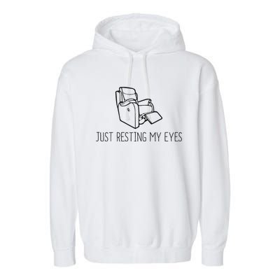 Just Resting My Eyes Funny Dad  Funny FatherS Day Garment-Dyed Fleece Hoodie