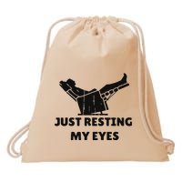 Just Resting My Eyes Funny Dad Recliner Happy FatherS Day Drawstring Bag