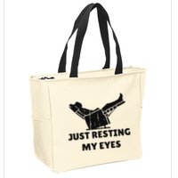 Just Resting My Eyes Funny Dad Recliner Happy FatherS Day Zip Tote Bag