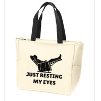 Just Resting My Eyes Funny Dad Recliner Happy FatherS Day Zip Tote Bag