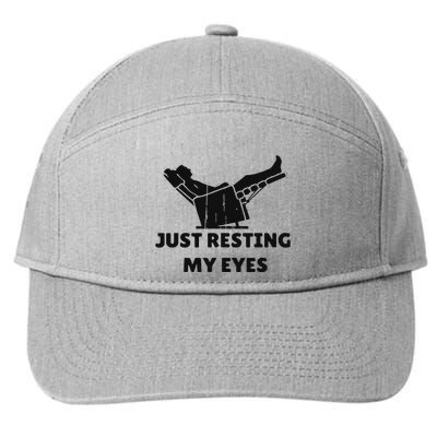 Just Resting My Eyes Funny Dad Recliner Happy FatherS Day 7-Panel Snapback Hat