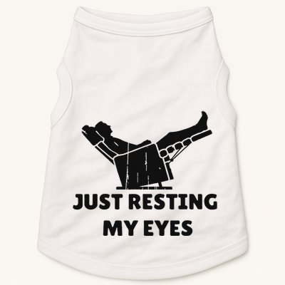 Just Resting My Eyes Funny Dad Recliner Happy FatherS Day Doggie Tank