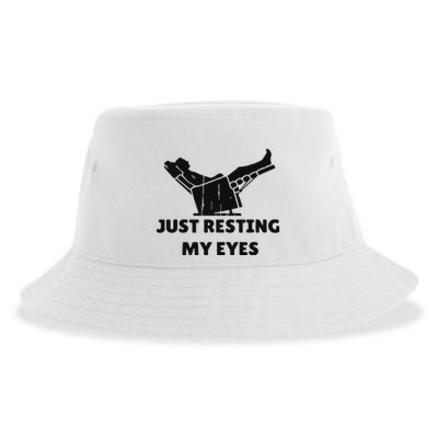Just Resting My Eyes Funny Dad Recliner Happy FatherS Day Sustainable Bucket Hat