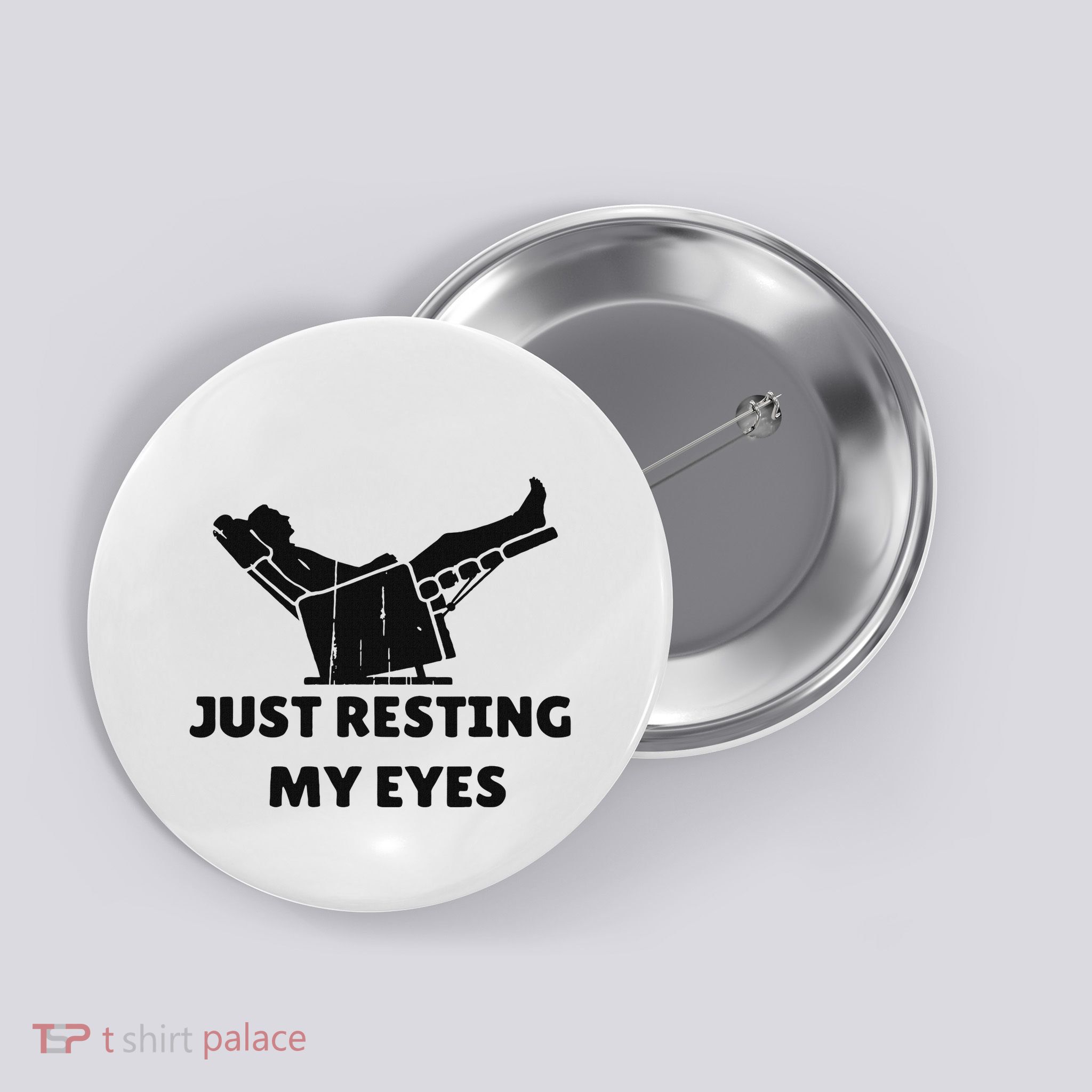 Just Resting My Eyes Funny Dad Recliner Happy FatherS Day Button