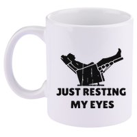 Just Resting My Eyes Funny Dad Recliner Happy FatherS Day 11oz C Handle Ceramic Mug