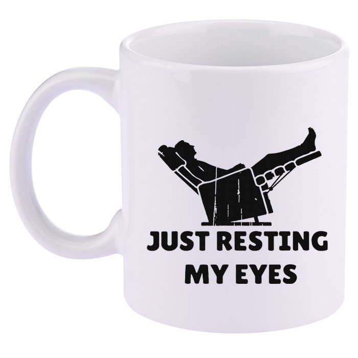 Just Resting My Eyes Funny Dad Recliner Happy FatherS Day 11oz C Handle Ceramic Mug