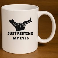 Just Resting My Eyes Funny Dad Recliner Happy FatherS Day 11oz C Handle Ceramic Mug
