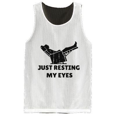 Just Resting My Eyes Funny Dad Recliner Happy FatherS Day Mesh Reversible Basketball Jersey Tank