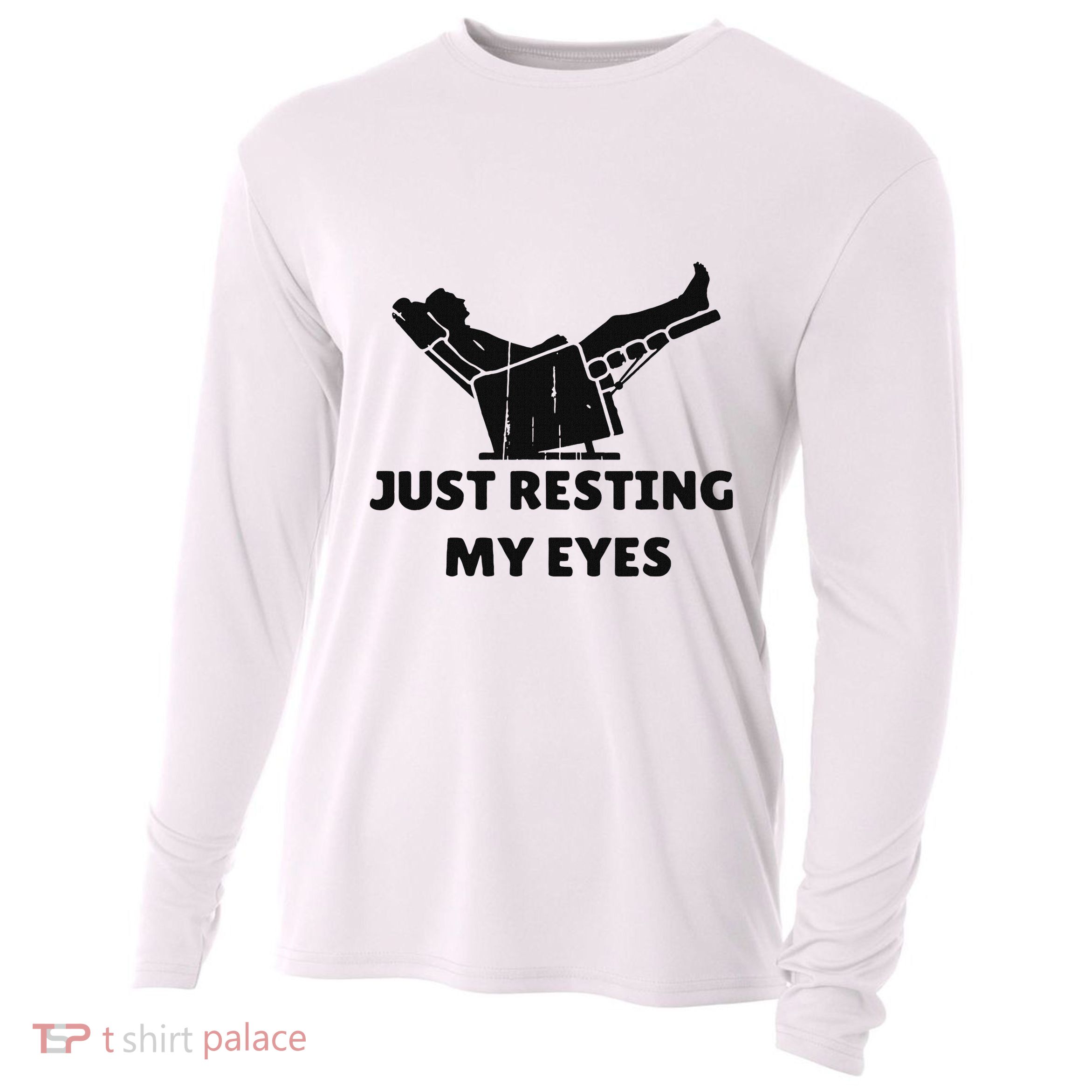 Just Resting My Eyes Funny Dad Recliner Happy FatherS Day Cooling Performance Long Sleeve Crew