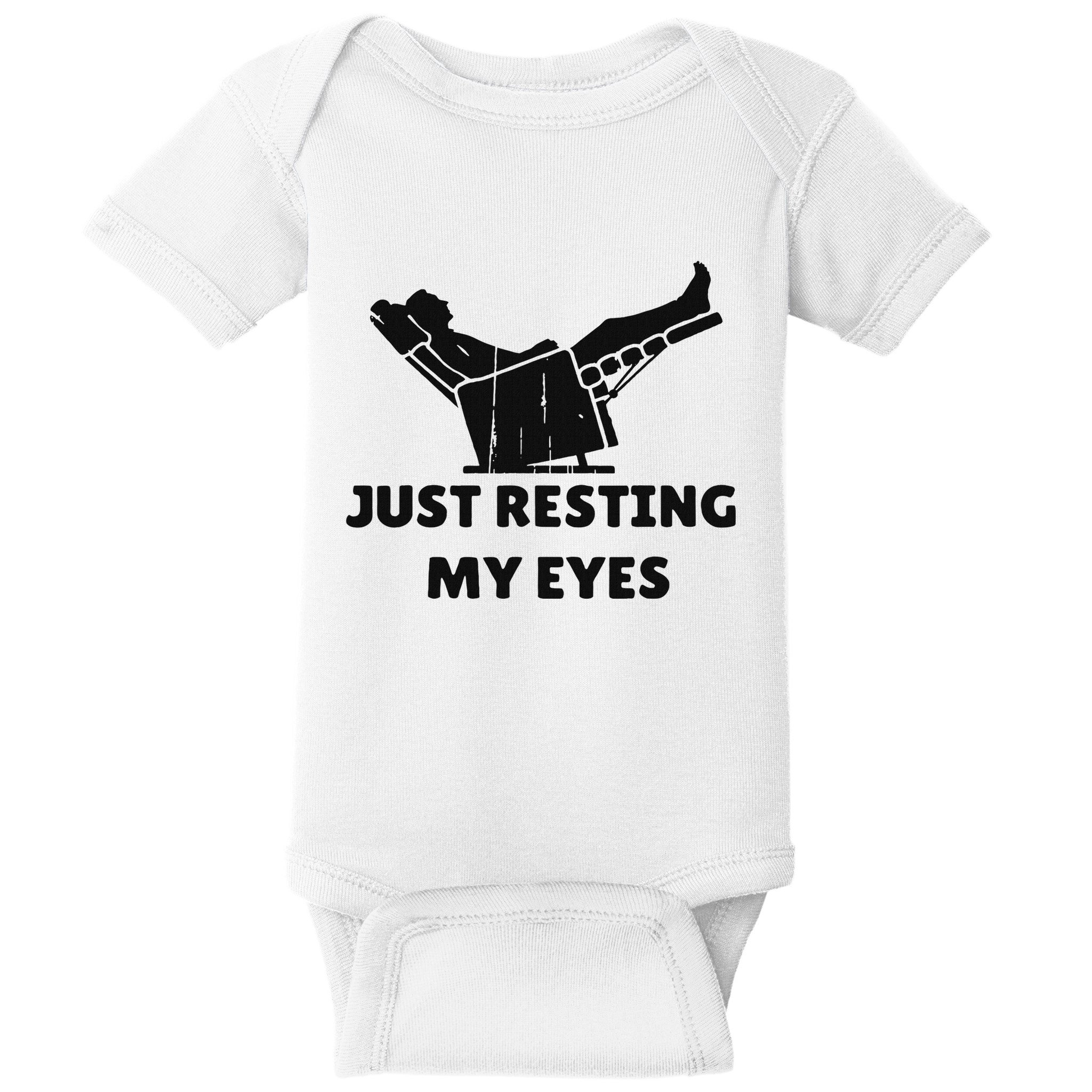 Just Resting My Eyes Funny Dad Recliner Happy FatherS Day Baby Bodysuit