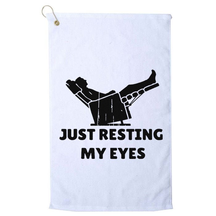 Just Resting My Eyes Funny Dad Recliner Happy FatherS Day Golf Towel