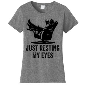 Just Resting My Eyes Funny Dad  Funny FatherS Day Women's T-Shirt