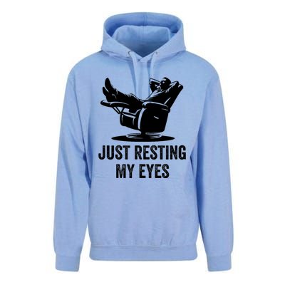 Just Resting My Eyes Funny Dad  Funny FatherS Day Unisex Surf Hoodie