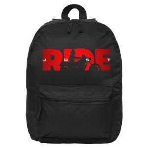 Just Ride Motorcycle Apparel Biker Motorcycle 16 in Basic Backpack